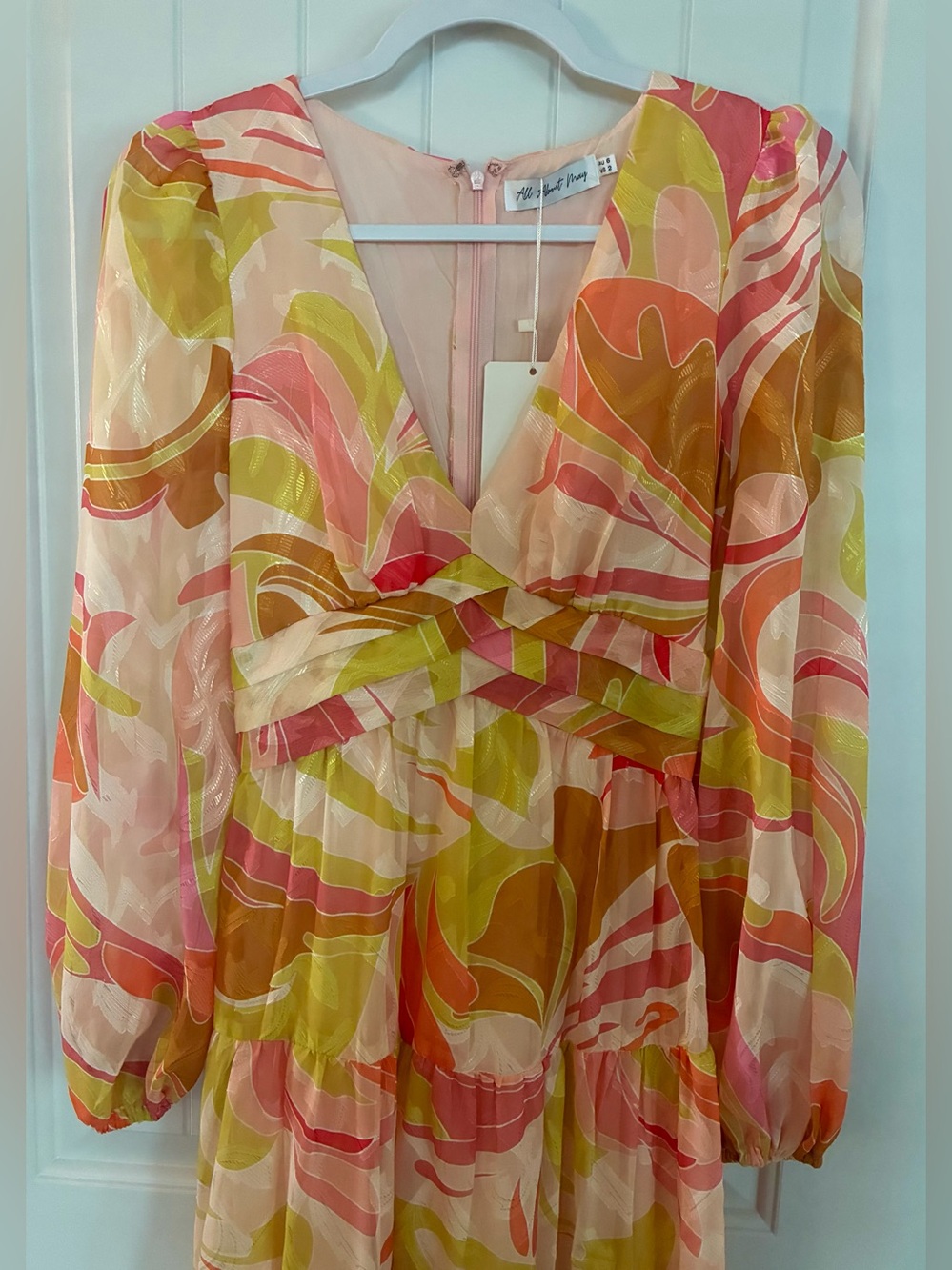 All About May Larosse Maxi Dress in Autumn Willow - Size 2, NWT - Picture 3 of 4